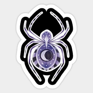 Purple and Black Space Spider Sticker